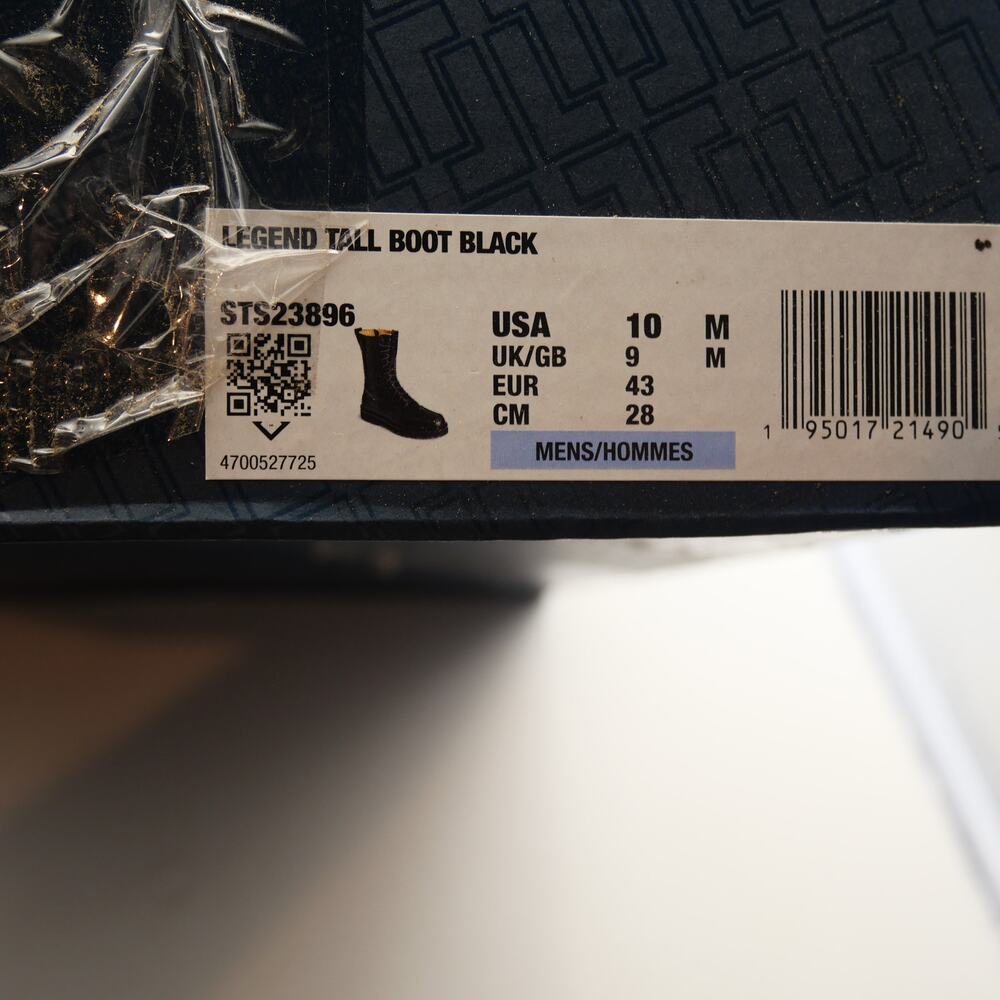 Sperry X John Legend Men's 10  Black Tall Boots  Moc Toe Lace Up Leather NEW - Picture 10 of 11